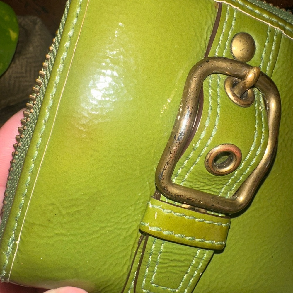 "RARE" COACH Double Buckle Zip Around Clutch Wallet - Picture 9 of 12